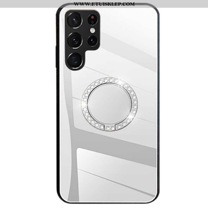 Etui do Samsung Galaxy S22 Ultra 5G Lustro Z Obrotowym Pierścieniem